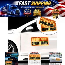 Student Driver Car Magnets 2 Pack Reflective 12 x 6 in Safety Signs