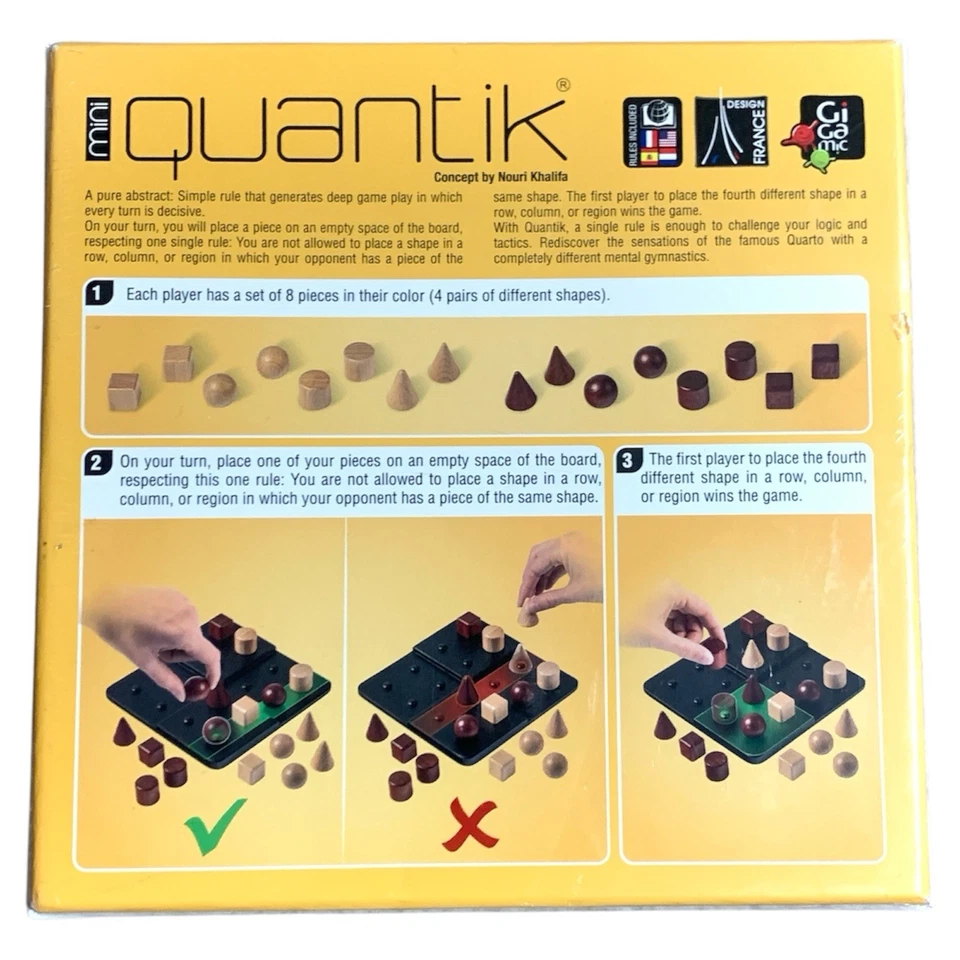 Jogo de tabuleiro de estratégia abstrato Gigamic Quantik (MINI) - Imagem 2 de 2