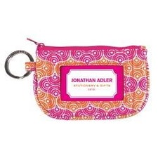 JONATHAN ADLER *CIRCLE ORNAMENTS* ZIP ID HOLDER KEYRING nwt