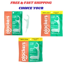 Plackers Micro Line Dental Floss Picks, Fold-Out FlipPick, Mint, SELECT PACK....