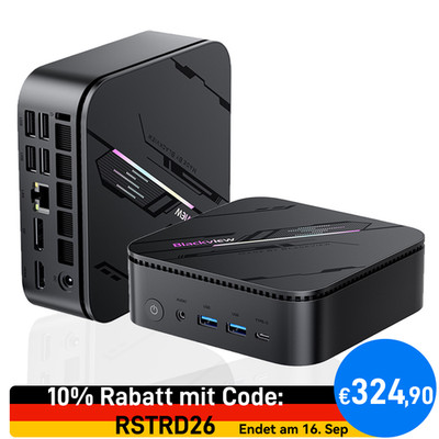 Blackview MP100 Pro Mini PC AMD Ryzen 5 7430U 16GB 512GB SSD Win 11 PRO Wi Fi 6