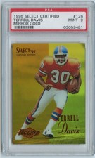 Terrell Davis 1995 Select Certified Rookie Mirror GOLD RC PSA 9 Broncos