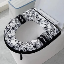 Thickened Cartoon Toilet Seat Cover Waterproof Universal Zipper Pad 1Pcs USA