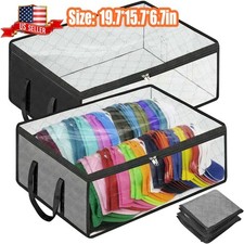 Large Hat Clothes Storage Dust Bag Baseball Hat Cap Organizer Clear Rack Zipper
