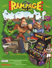 Flyer RAMPAGE Midway Arcade Video Game advertisement 1997 original