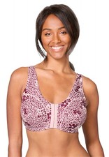 Comfort Choice Women's Plus Size Cotton Front-Close Wireless Bra