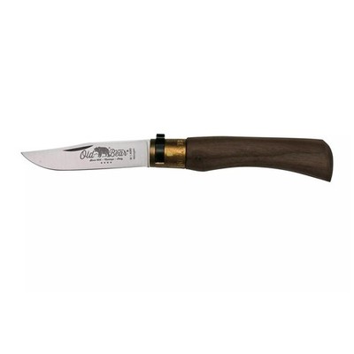 Antonini Old Bear Taschenmesser Edelstahl Walnussgriff Naturholz