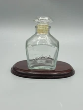 Lavoris Glass Square Mouthwash Bottle With Stopper Embossed Logo Vintage EMPTY