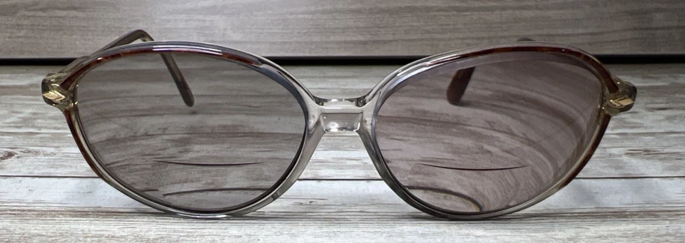 Monturas de gafas Luxottica Rolanda SOLO 140 marrones hechas en Italia Foto 3 de 4