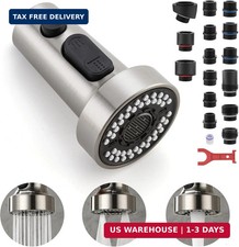 Pull Down Spray Head Replacement - for Kitchen Faucet Sprayer Head with 15 Adapt