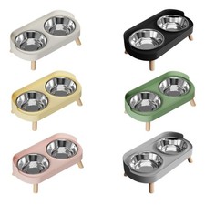 Splash Proof Dog Feeding Station Heavy Duty Feeders Bowls Dish
