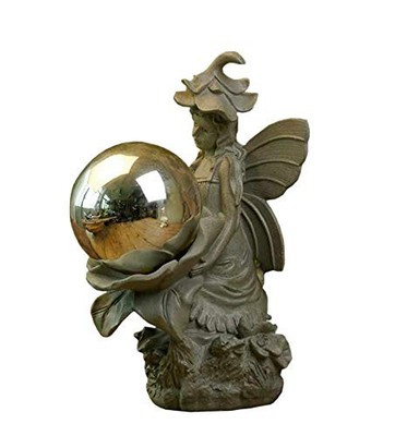 Garten Engel Dekoration, Engel Skulptur Statue Blumenfee Modell Resin Art Col