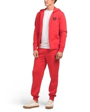 True Religion Sweatsuit Men's Size XL Fleece Hoodie Joggers Matching Set Red NWT