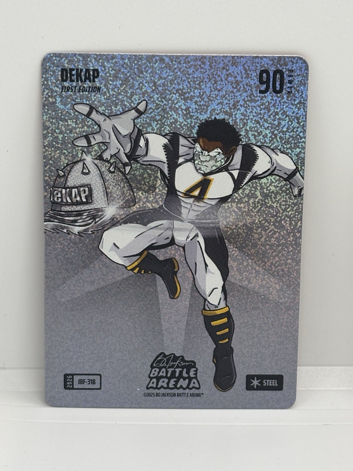 Bo Jackson Battle Arena First Edition Dekap Silver Sparkle Steel Battlefoil