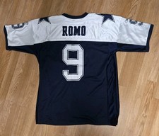 54 Reebok Stitched Tony Romo Dallas Cowboys NFL Thanksgiving Blue Jersey