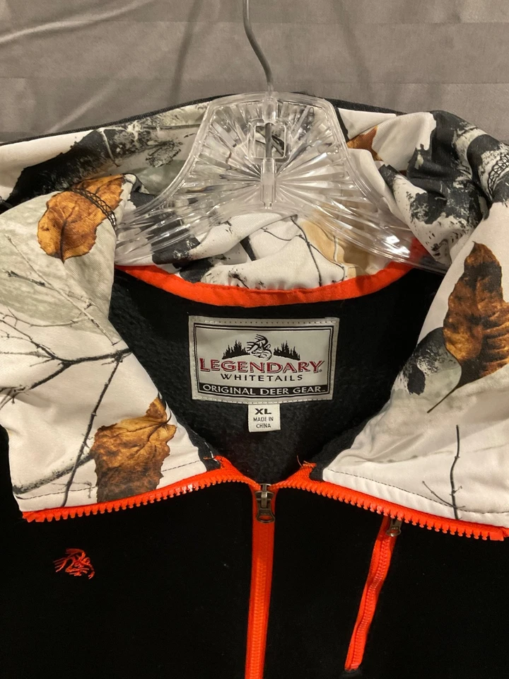 Legendary Chaqueta Abrigo Colas Blancas Para Hombre XL Cremallera Completa Exterior Caza Negro Foto 2 de 4
