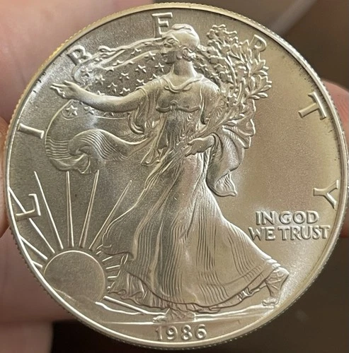 1986 AMERICAN SILVER EAGLE ~ PERFECT MS ~ RARE DATE ~ .999 Silver Dollar $1