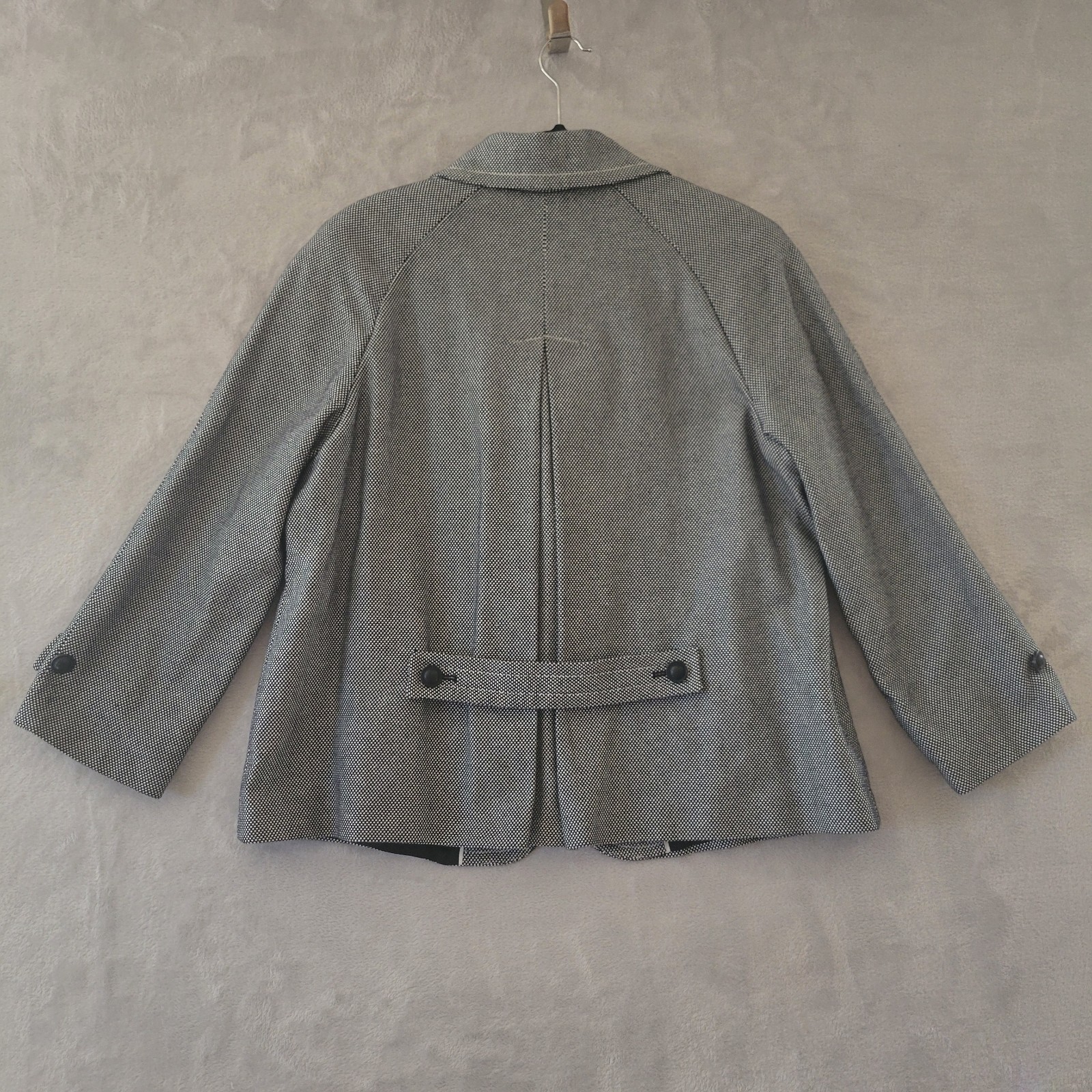 Talbots Single Button Micro Checked Jacket Womens… - image 11