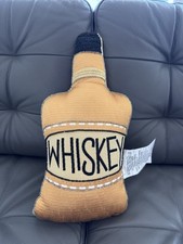Whiskey Beaded Decorative Pillow 15 x7 