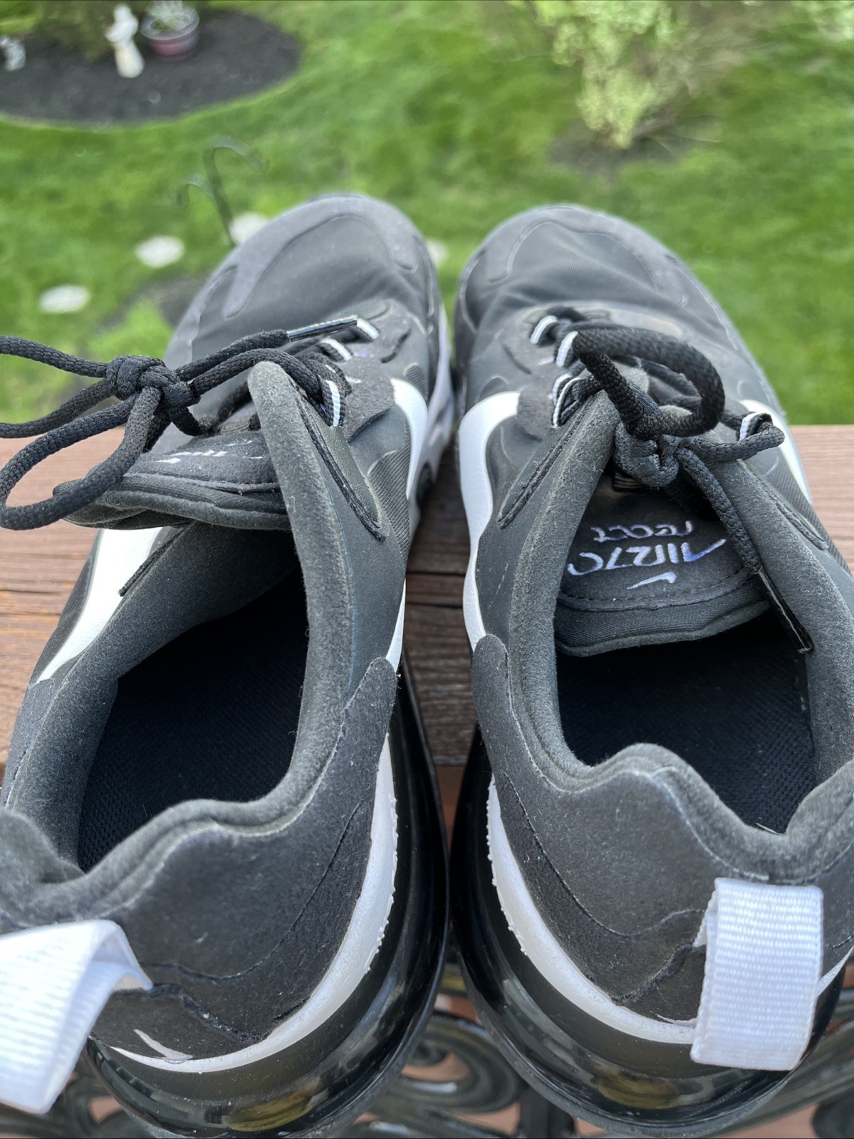 Nike Air 270 React Black And White Men’s Shoes Si… - image 7