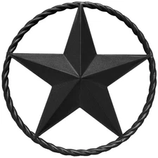 EcoRise Dark Bronze Metal Barn Star - 12" Wall Art for Farmhouse, Western, Ru...