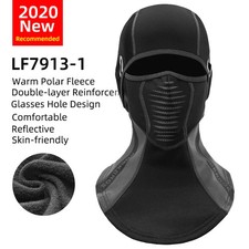 Winter Cycling Face Mask Men Women Warm Fleece Windproof Mask Motorcycl