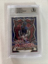 Sebastian Walcott Signed 2024 Donruss Unleashed Blue /49 #10 Beckett Slabbed FB1