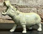 Rare HTF Marx 1950's WILD ANIMALS Zoo Jungle Playset 7" Hippo Animal Figure