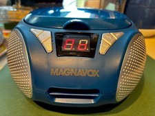 Magnavox MD6924 CD  Radio Player Blue Tested Works Electric  Battery Powered