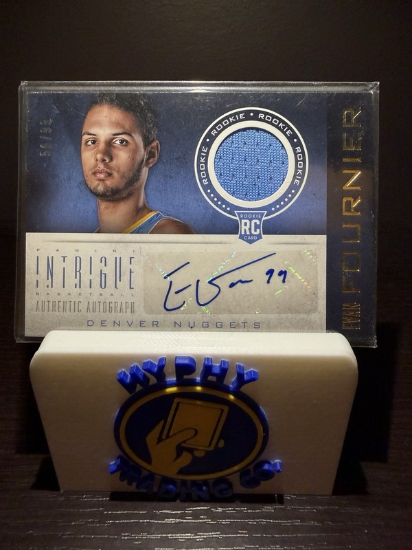Evan Fournier Rookie Patch Auto 2013-14 Panini Intrigue Autographs /99 Nuggets