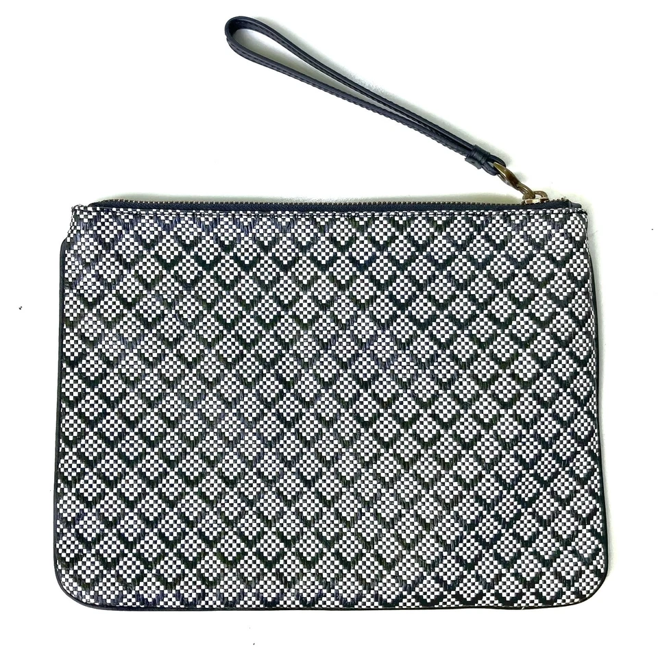 Ralph Lauren Black White Geometric Nylon Wristlet Clutch Pouch Organizer | NEW - Image 4 of 4