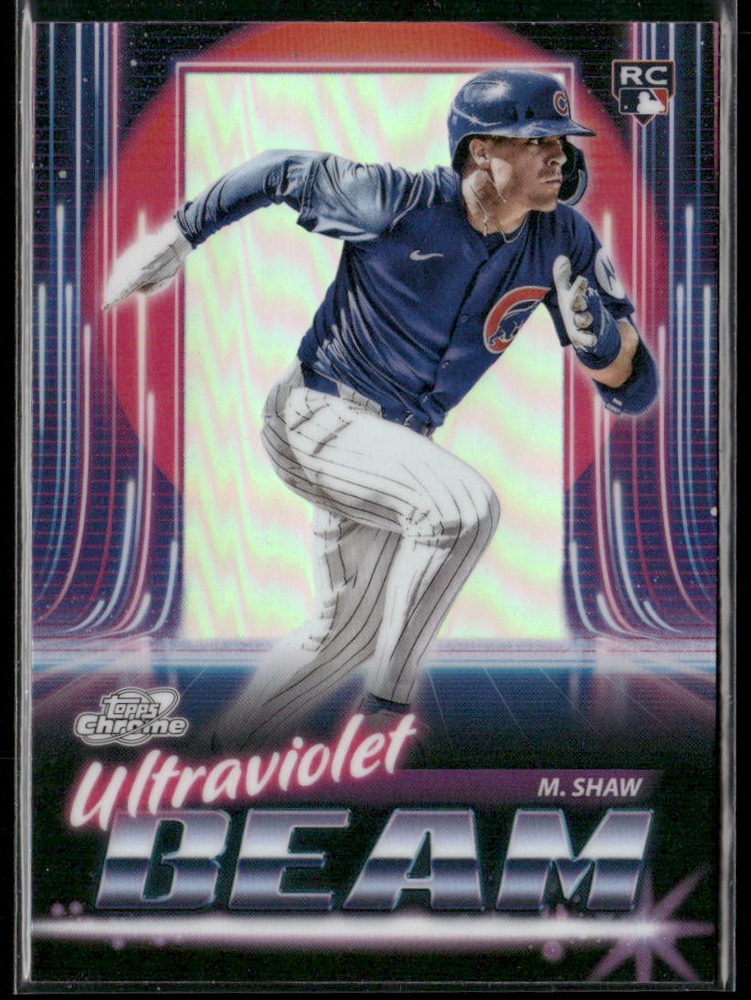 Matt Shaw 2025 Topps Chrome Cosmic Ultraviolet Beam #UB-21 Chicago Cubs