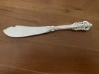 WALLACE GRAND BAROQUE STERLING SILVER BUTTER SPREADER KNIFE WITH NOTCHED BLADE
