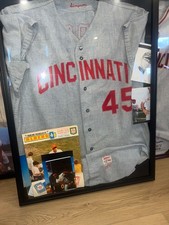 1971 Cincinnati Reds game worn road flannel jersey Wayne Simpson-COA