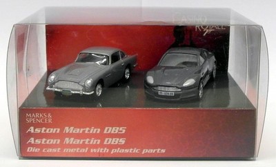 M&S 1/64 Scale Model Car Set 53542 - Aston Martin DB5 & DBS - 007 Casino Royale