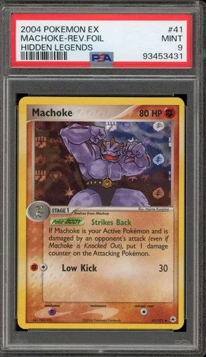 Pokemon Machoke EX Hidden Legends Reverse Holo #41 PSA 9 Mint