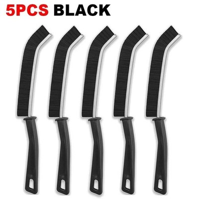 Cleaning Brush 5pcs Gap Tool Cleaning Brush Bathroom Kitchen Window Shower Black