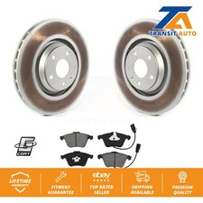 Coated Disc Brake Rotors And Semi-Metallic Pad Front Kit For Audi TT Quattro TTS