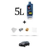 Hoffcar Wartungsset 4 Filter Und 5L ÖL FüR Toyota Auris I (E150) 1.4 D-4D 66KW