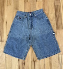 Vintage Tommy Hilfiger Carpenter Shorts Mens 30 Denim Utility Flag Patch 90s