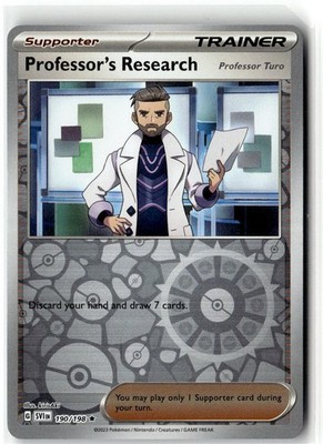Professor's Research (Professor Turo) 190/198 Scarlet & Violet Reverse Holo NM/M