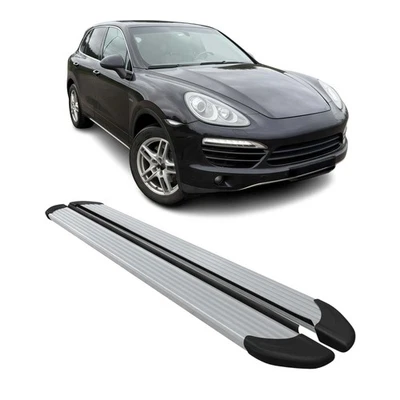 Marchepieds Latéraux pour Porsche Cayenne 2010-2017 Aluminium Argent 2Pcs - Photo 1/4