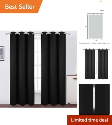 Luxe 42x84 Inch Blackout Curtains - Energy Efficient Grommet Panels for Any Room