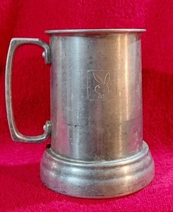 Vintage Playboy Aluminum Beer Stine with Glass Bottom