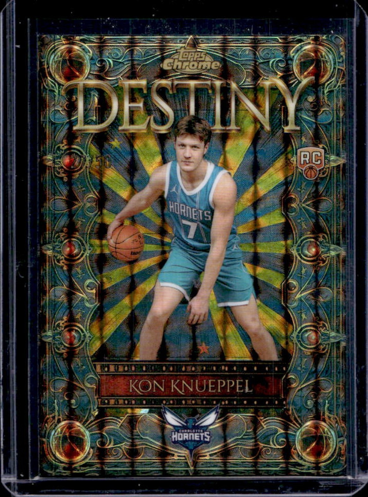 2025-26 Topps Chrome Kon Knueppel Destiny RC Geometric Gold Refractor #2/50