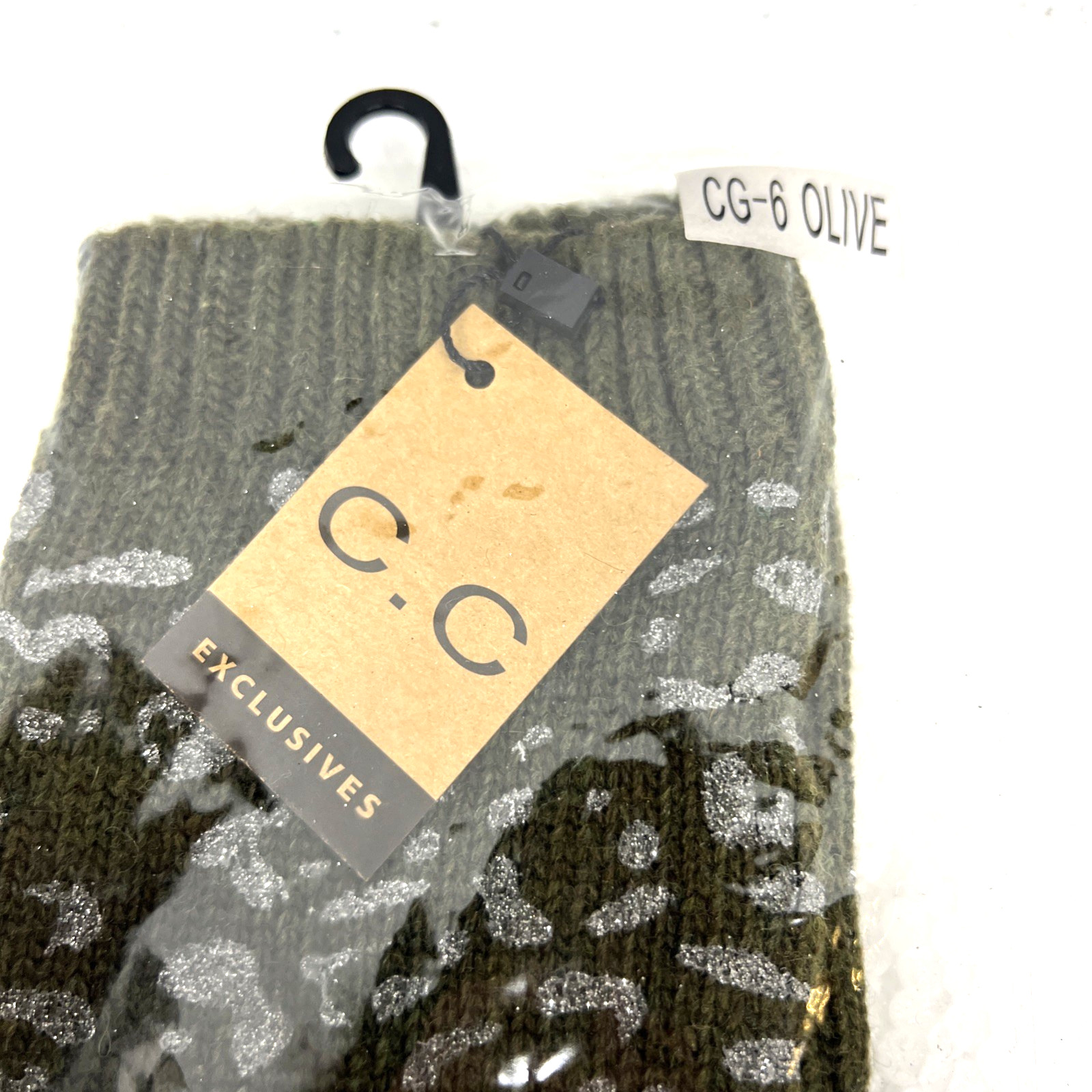 как выглядит Leg Warmers w A Silver Leopard Print Design in OLIVE by CC Exclusives NWT Womens фото