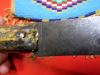 NATIVE AMERICAN STAG KNIFE AND BEADED SHEATH NECK ANTIQUE RARE INDIAN BOWIE OLD — photo 6