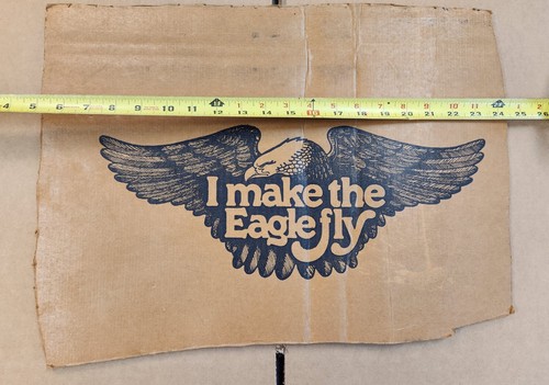 Vintage Harley-Davidson I Make the Eagle Fly Cardboard Cutout; Mancave Decor