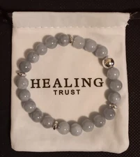 Healing Trust Blue dyed Jade Bracelet Jewelry Gift