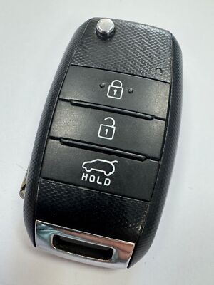 GENUINE KIA 3 BUTTON REMOTE FLIP KEY FOB. TESTED & WORKING OMRON OKA-870T !!